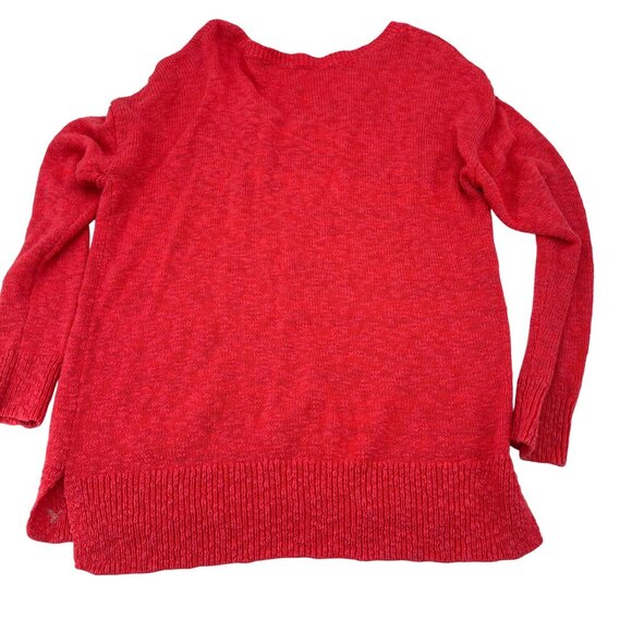 American Eagle Outfitters Women's Pink V-Neck Sweater L/G Acrylic & Cotton Blend - Picture 7 of 7